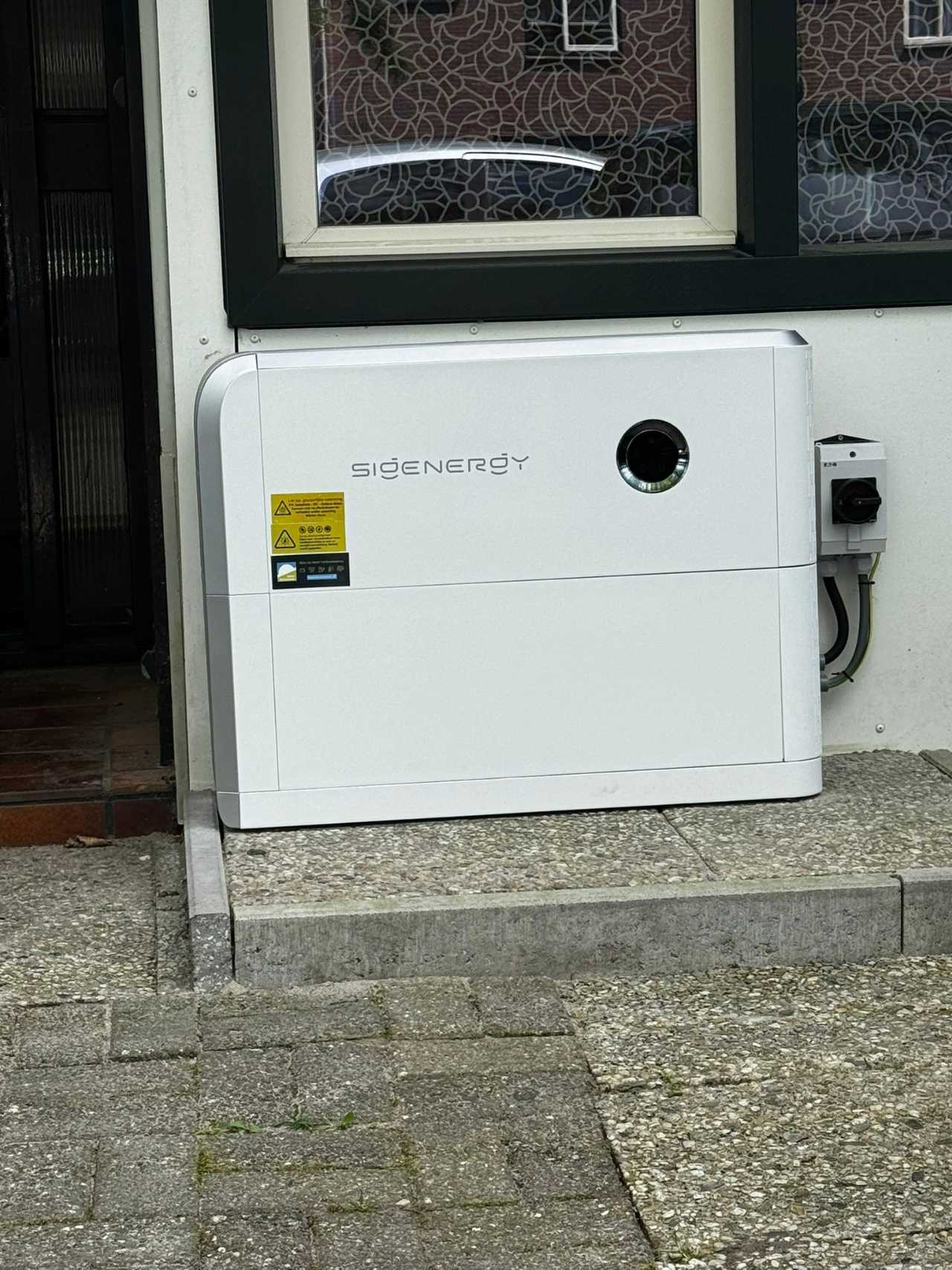 Kleine thuisbatterij Sigenergy particulier geinstalleerd voorbeeld